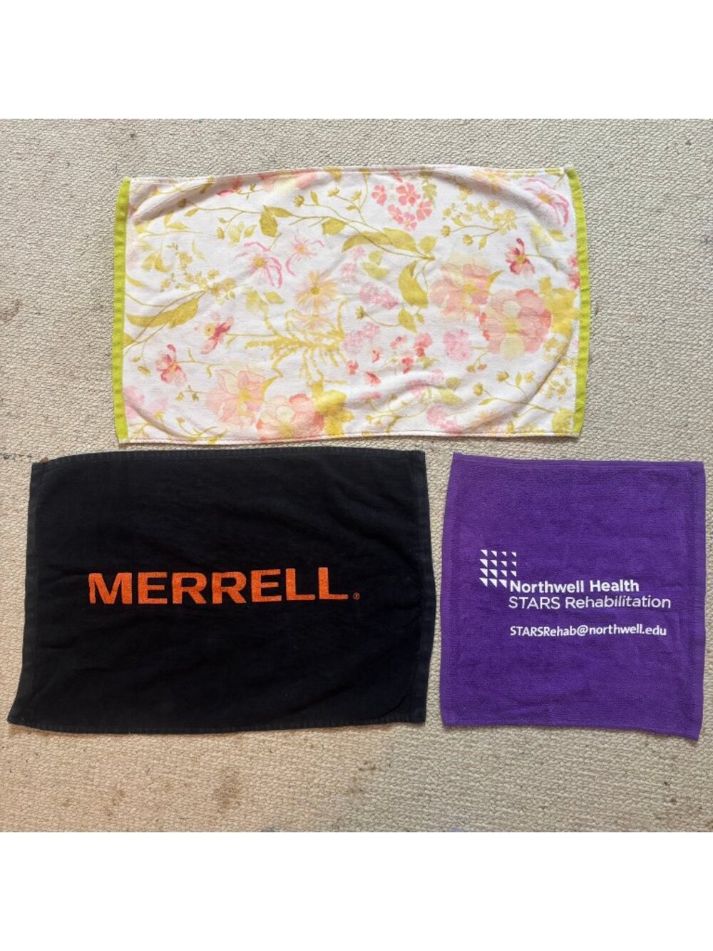 Three pack of gym/hand towels